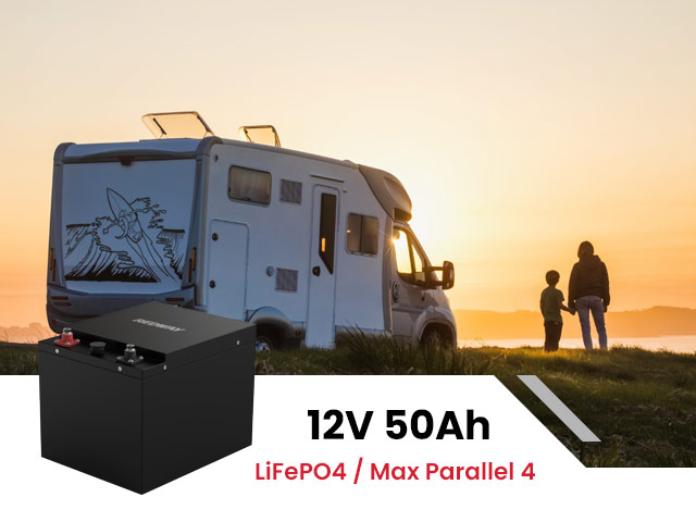 rv 12v 50ah lifepo4 battery lfp