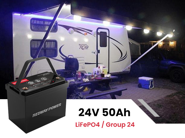 24v 50ah lifepo4 rv battery group 24